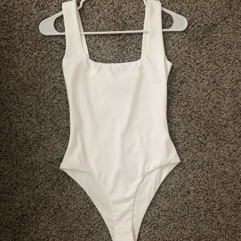 White bodysuit/swim suit